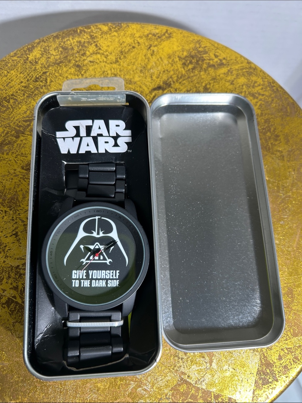 Star Wars Black and Silver Darth Vader Face Watch